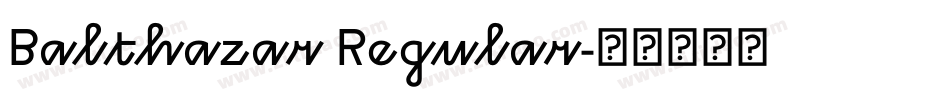 Balthazar Regular字体转换